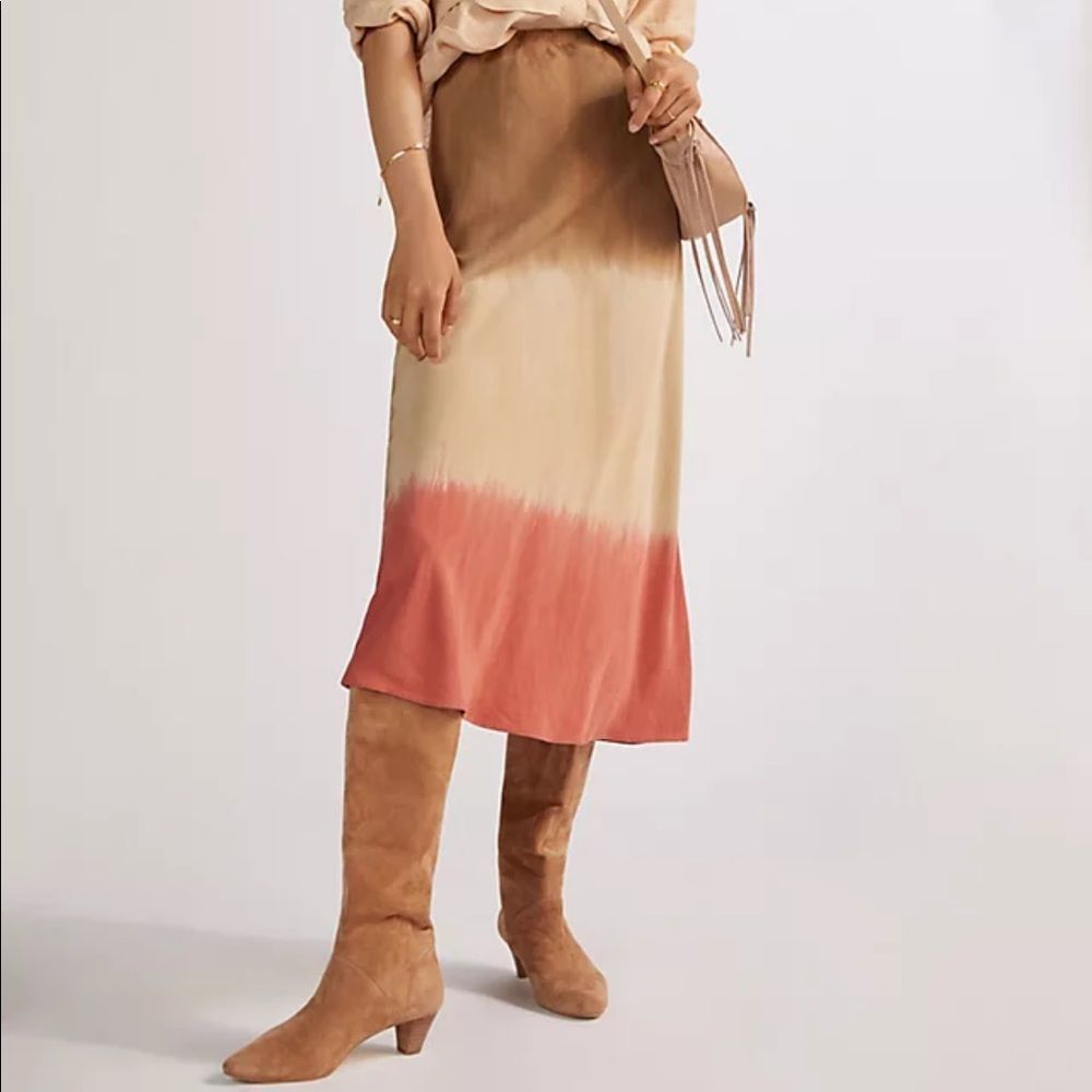 Anthropologie Cloth & Stone midi  skirt sold out ombré midi size XS